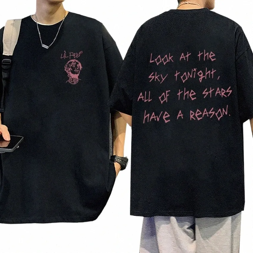 rapper Lil Peep Tour Ccert Graphic T Shirt Men's Fi Cott Short Sleeve T-shirt Unisex Hip Hop Oversized Tees Streetwear Q1VL#
