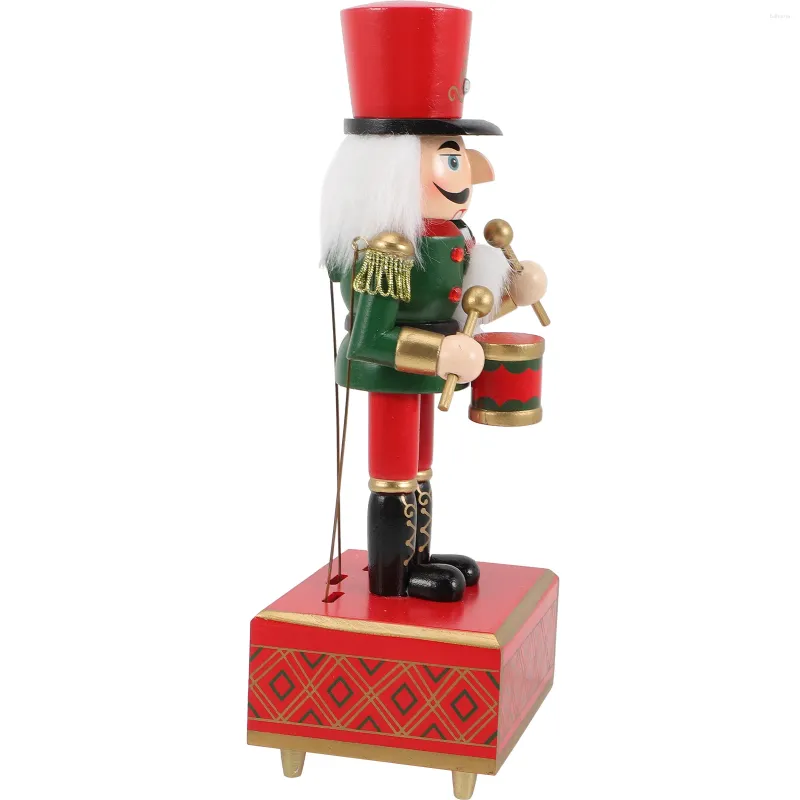 Dekorativa figurer Xmas Nutcracker Music Box Funny Christmas Gift Festival FASTION