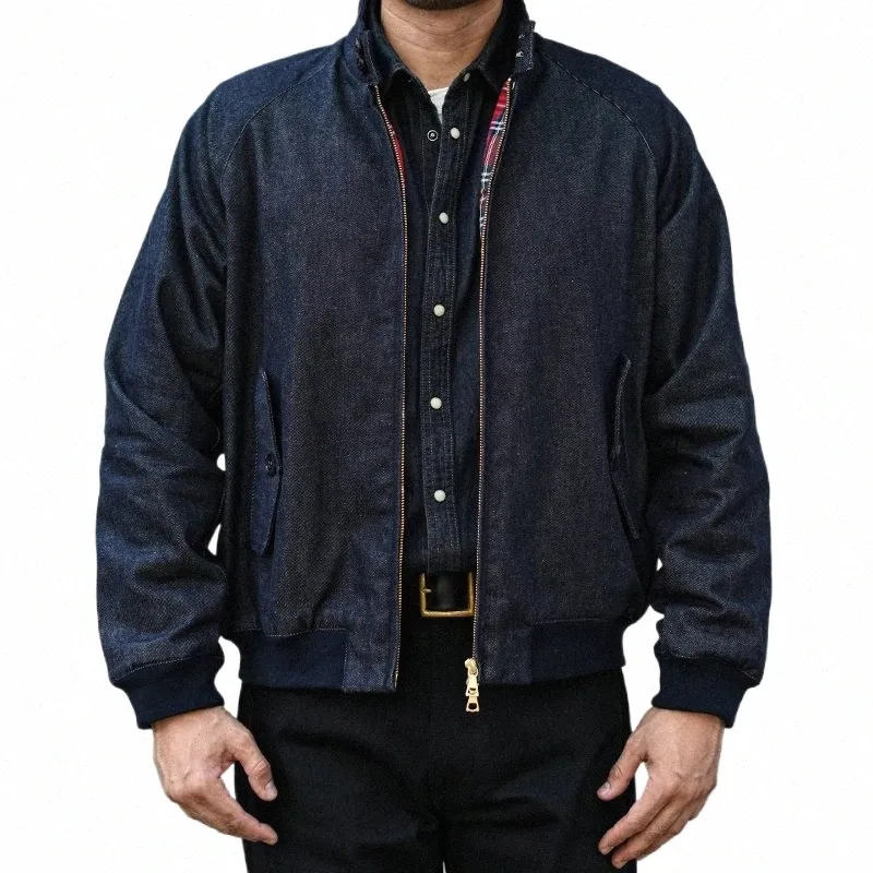 Wool Jackets Baracuta G9 Denim Men's Harrington Jacket Classic G9