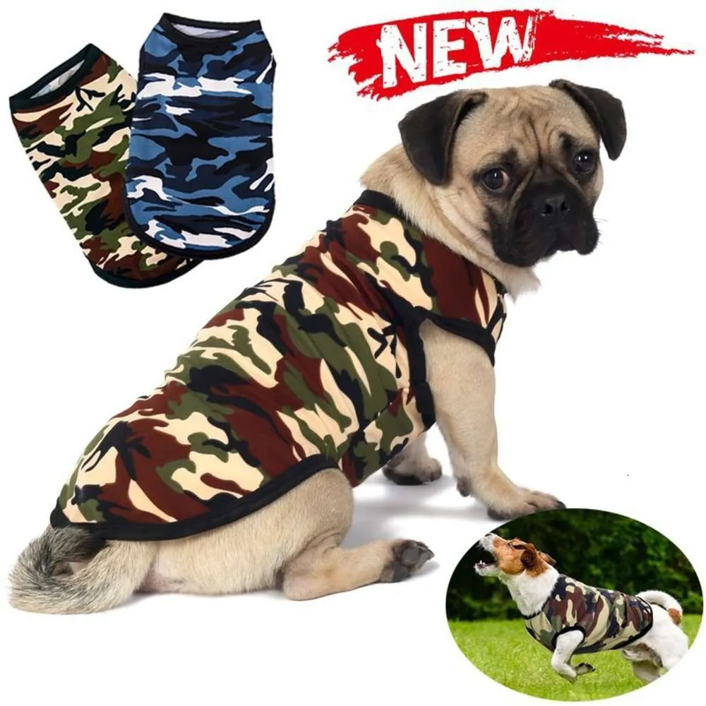 XS-2xl Camouflage Print Puppy Kittake Kamizel Kamizelka T-shirt Pet Ubrania dla małego psa chłopca dziewczyna