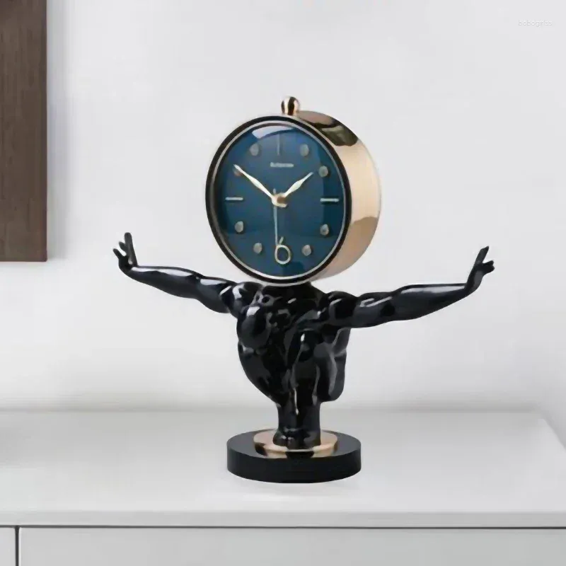 Orologi da tavolo Orologio moderno in stile europeo Soggiorno Decorativo Desktop Desk Originalità Puntatore elettronico