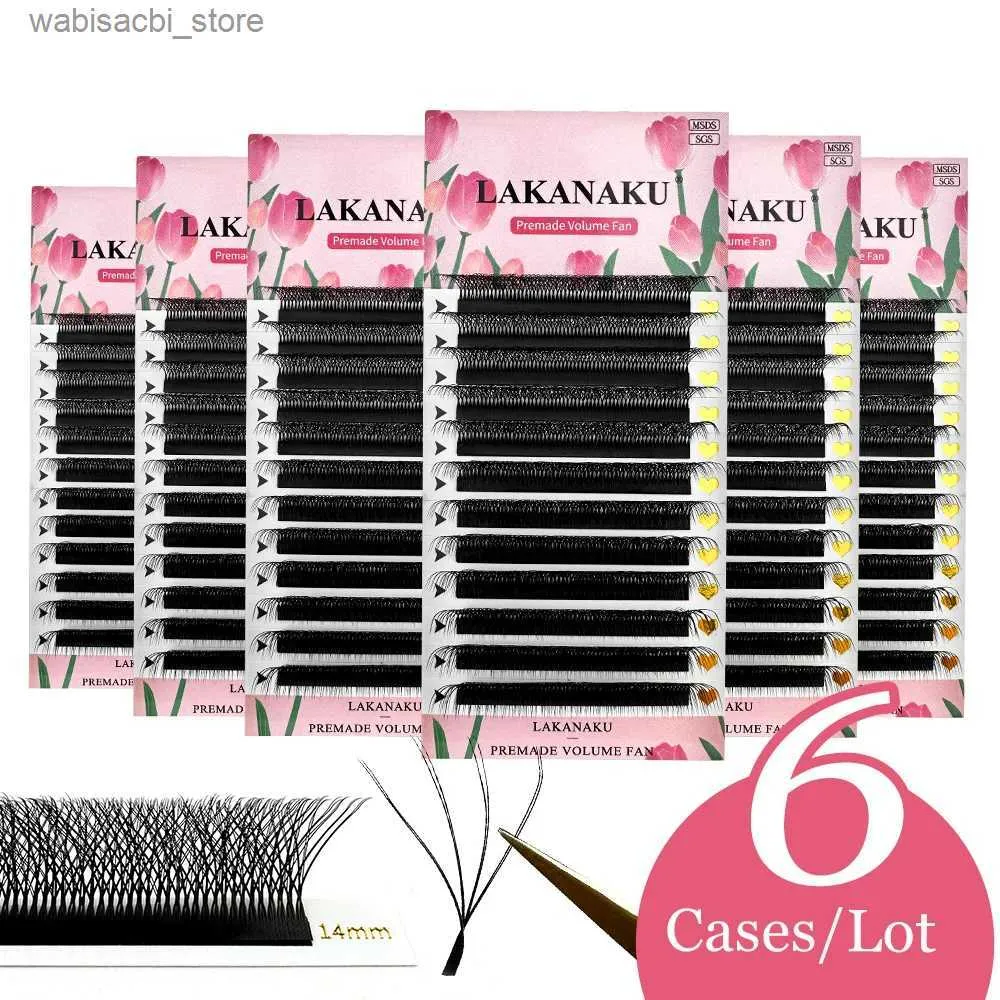 False Eyelashes LAKANAKU eyelash 8D W-shaped eyelash 6 tray expansion prefabricated volume fan high-quality fake eyelash products expansion24327