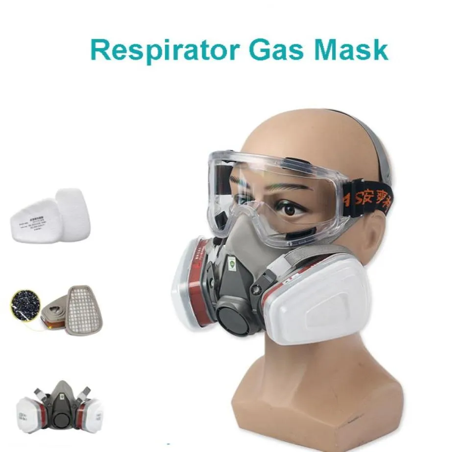Halva ansiktsmålning Sprutning av andningsgasmask Skydda dammmask för säkerhetsarbetsfilter Svetssprayskydd mot föroreningar2717732
