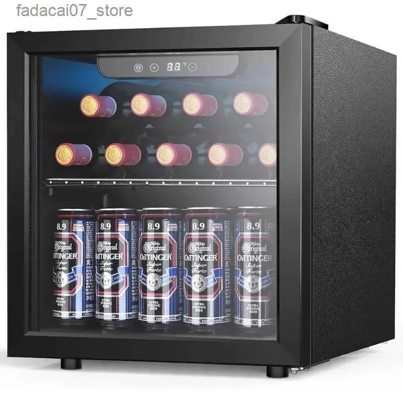 Kylskåp frysar Joy Pebble Beverage Refrigerant Cooler 12 flaskor 48 Can Mini Kylskåp med glasdörr som används för öldrycker Q2403271