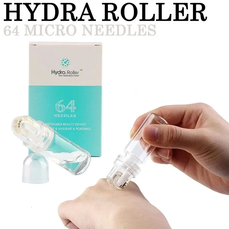 Hydra Roller 64 Pins Micro need tips Derma needles skin care Anti aging whitening bottle roller serum 240312