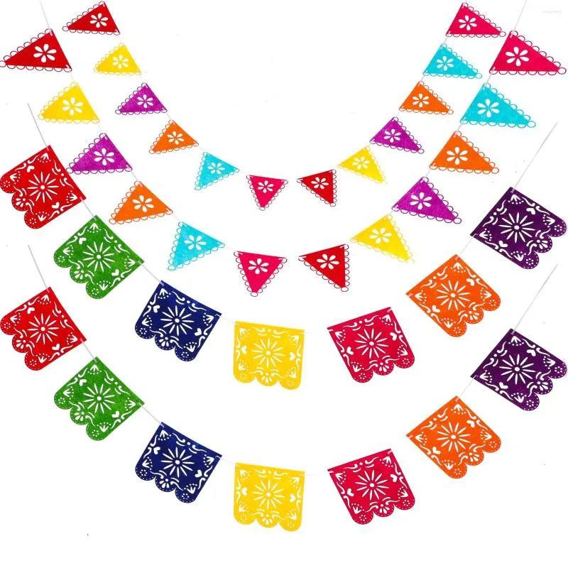 Decoração de festa suprimentos de aniversário cino de mayo fiesta bunting decorações mexicanas festival decorações penduradas bandeiras