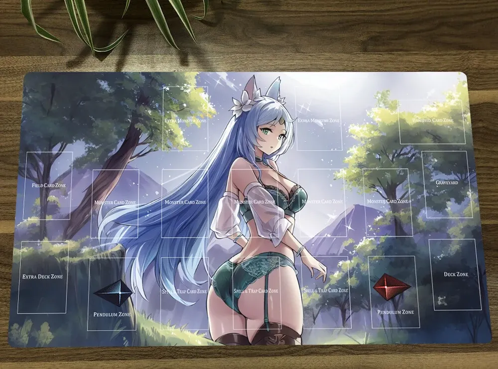 Pads YuGiOh Apollousa, Bow of the Goddess TCG CCG Mat Trading Card Game Mat Playmat Table Desk Playing Mat Mouse Pad 60x35cm Free Bag