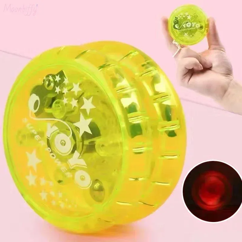 Magic Flashing Yoyo Responsive Bola de aleación de aluminio de alta velocidad con cuerda giratoria para niños, niñas, niños, juguete clásico 240311