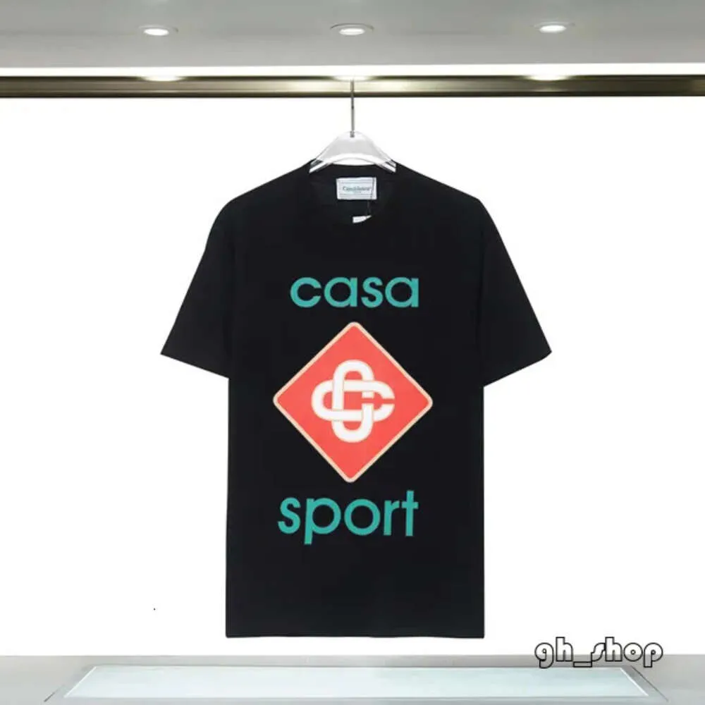 2024 Casablanc T-shirt Hommes Designer T-shirts Printemps Eté Nouveau Style Château Étoilé À Manches Courtes Casa Hommes T-shirts Tennis Club Taille US S-Xxl 9611