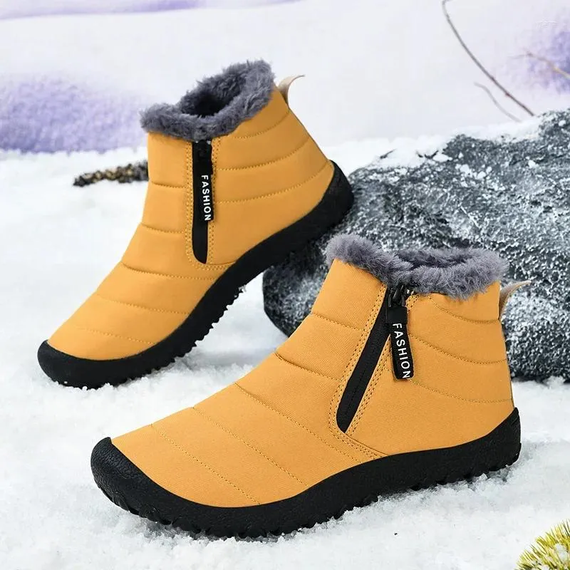 Wanderschuhe Winter männer Casual Wasserdichte Doppel-reißverschluss Schnee Stiefel Outdoor Warme Baumwolle Nicht-slip Große Größe Turnschuhe zapatillas