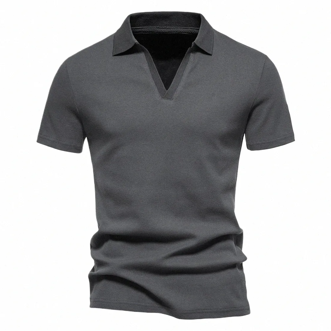 Chemise Henley pour hommes Slim Fit Cott T-shirt décontracté à manches courtes Jogger Hommes T-shirts Tops amples i5aO #