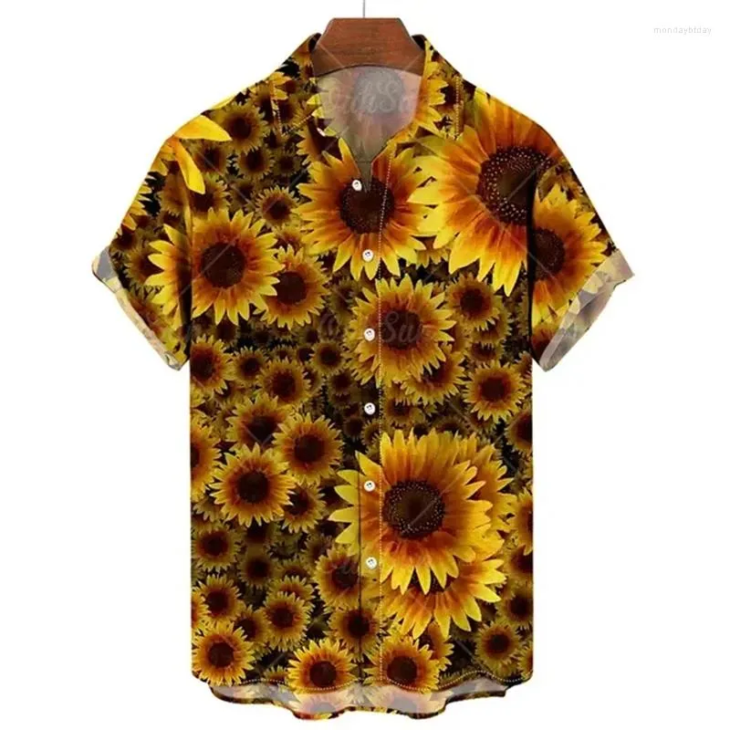 2024 Fashion Sunflower Pattern 3D Print T Shirt For Men And Women 