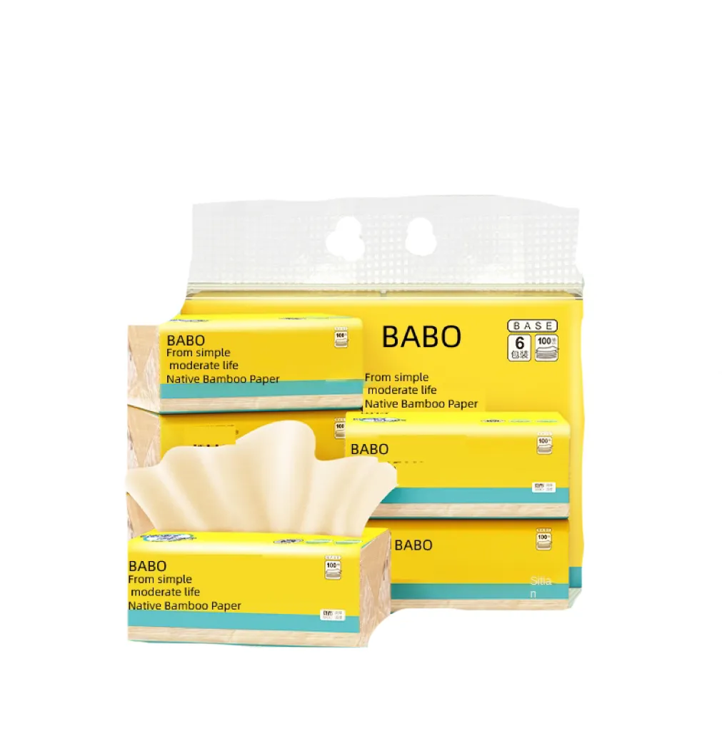 BABO Native Bamboo Pulp Starting Biodegradable Paper Towels 100 Puffs