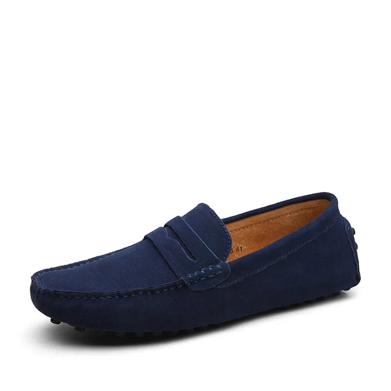 Scarpe casual da uomo Espadrillas Triple Nero Bianco Marrone Vino Rosso Navy Khaki Sneakers da uomo in pelle scamosciata Slip On Scarpe da barca Outdoor Flat Driving Jogging Walking 38-52 B139