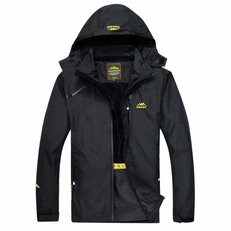 Printemps automne extérieur veste hommes léger coupe-vent imperméable travail à capuche sport manteau de pluie vestes militaires vêtements d'extérieur a72m #