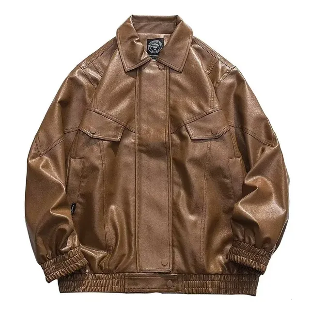 80s Vtg A-2 real leather bomber jacket P
