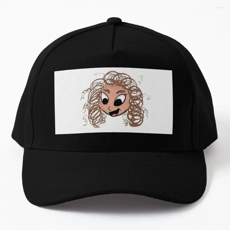 Ball Caps Cartoon Curly Haired Girl Baseball Cap Kapelusz Western Hats Hat Man for the Sun Snapback Beach Women Men's