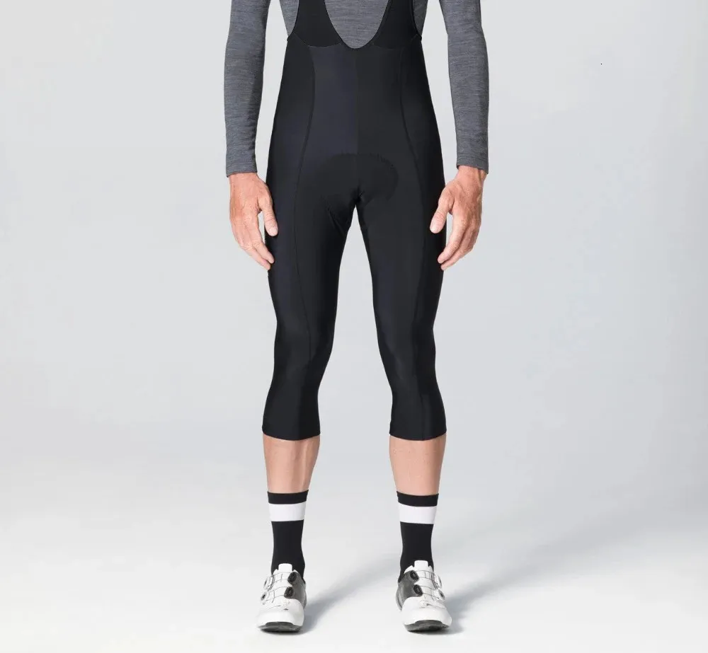 RISESBIK Pantalons à bretelles de cyclisme 34 longs collants à bretelles de cyclisme en polaire thermique hiver VTT pantalons de vélo collants à bretelles de vélo d'hiver froid 240312