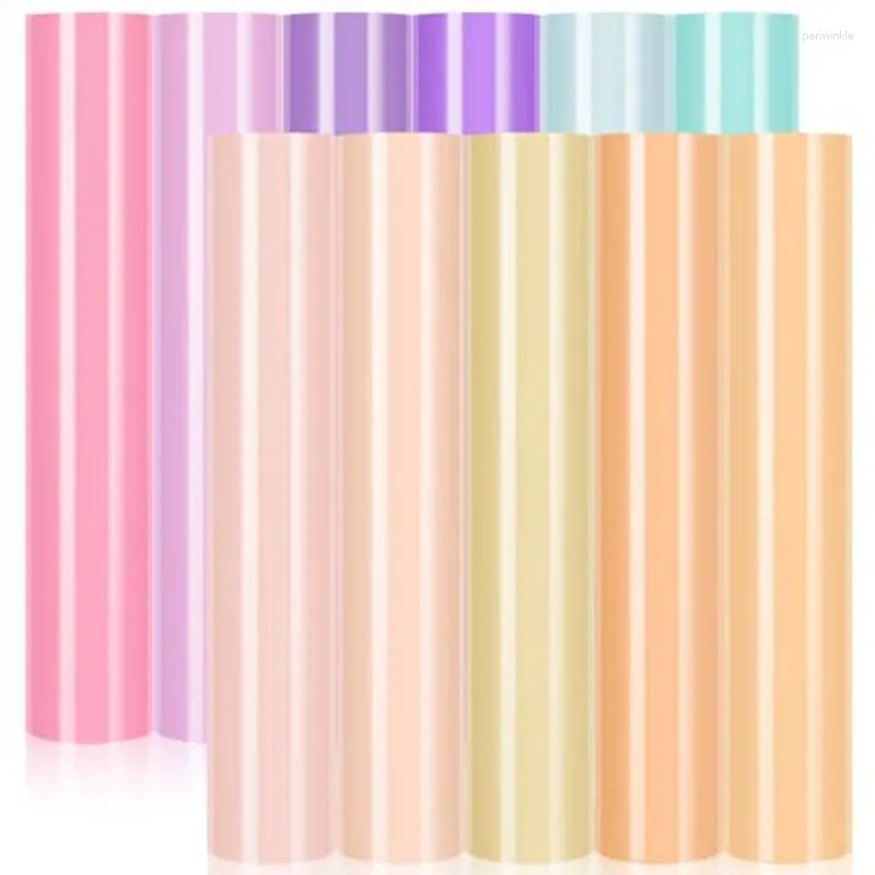 Window Stickers 12Sheets/Pack Glossy Pro Permanent Adhesive Pastel Colors Random Color Outdoor Pack For Cups Tumbler