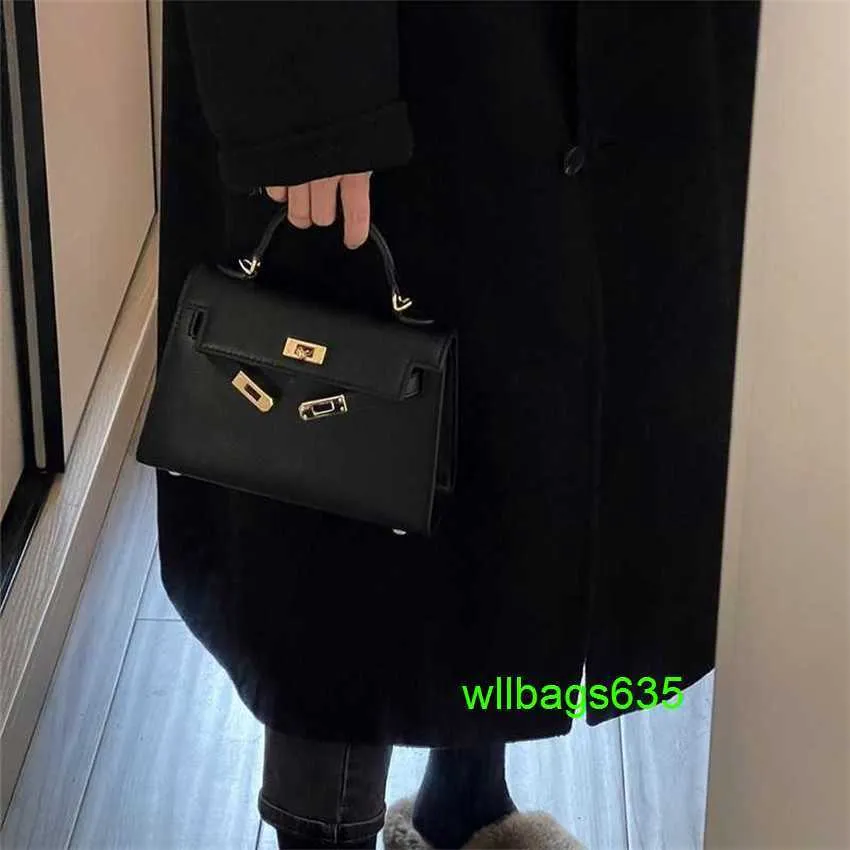 Ky Tote Bags Sac à main en cuir de luxe de confiance 2024 Nouveau sac femme Mini deuxième génération Mini petit sac en cuir véritable première génération français ont le logo HBKW