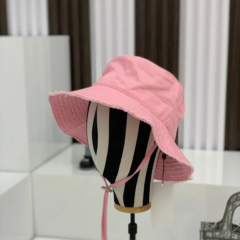 Luxe Merk Vrouwen Mode Unisex Reizen Emmer Hoed Outdoor Volwassen Grote Rand Sport Zon Vier Seizoen Cap 240318