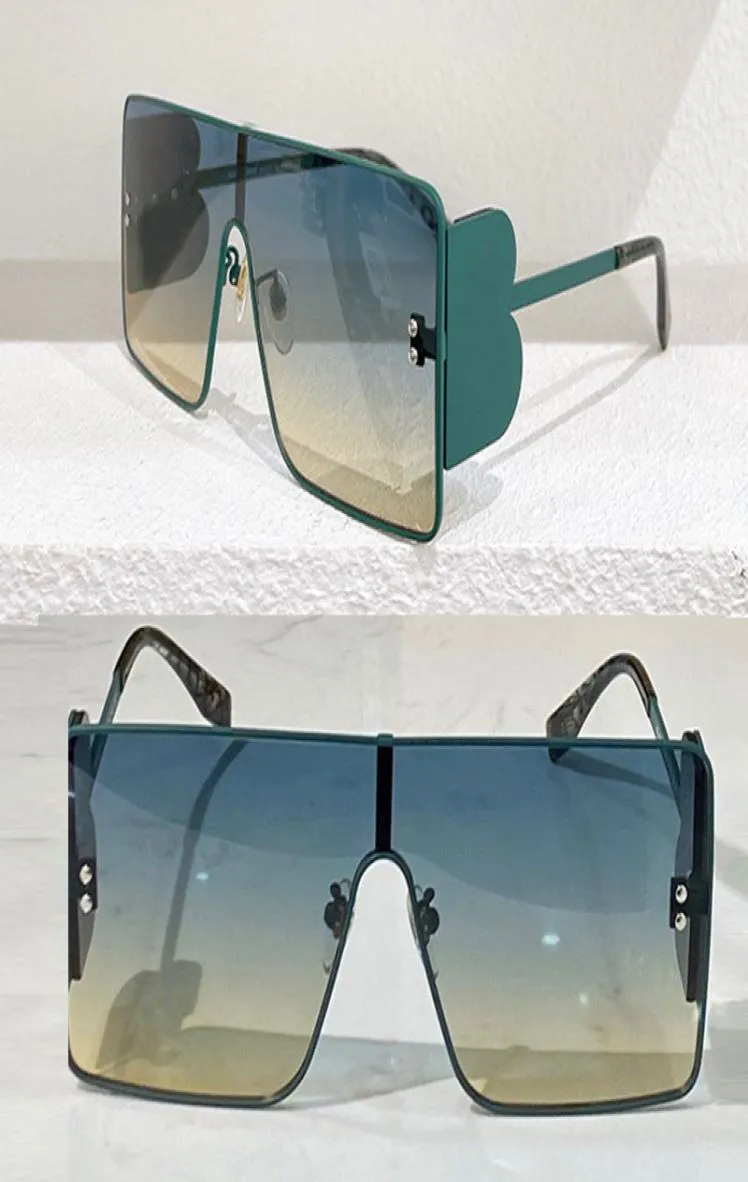 Zonnebrillen voor heren en dames 3130 grote vierkante gradiëntkleurlenzen merk highend mode winkelen buiten speciaal frame uit één stuk2904492