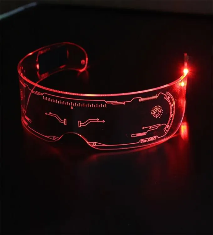 Mode Grappige Brillen Unisex Veelkleurige LED LightEmitting Bril Kerstfeest Bar Dans Maskerade Eyewear3740716