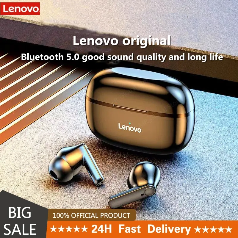 Earphones Original Lenovo HT05 TWS Bluetoothcompatible Earphones Wireless Earbuds Sport Headphones Stereo Headset with Mic Touch Control