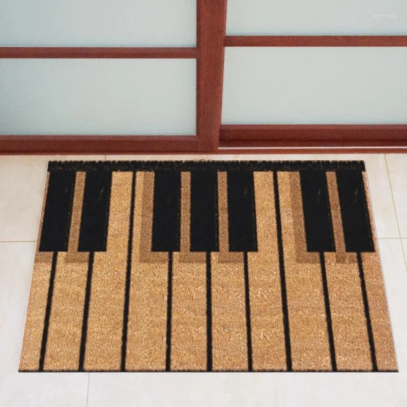 Tapetes Piano Chaves Música Notas Front Door Mat Grande-Exterior / Interior Entrada Casa Durável