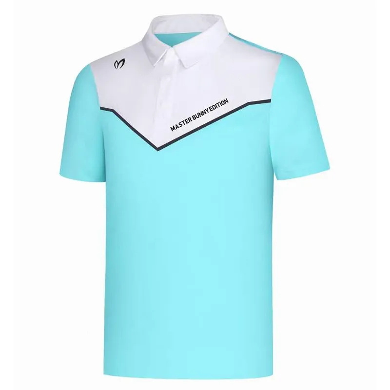 Novas roupas de golfe masculinas primavera/verão esportes ao ar livre camisa de bloqueio de cores de secagem rápida camisa polo respirável negócios casual manga curta camiseta de uso diário