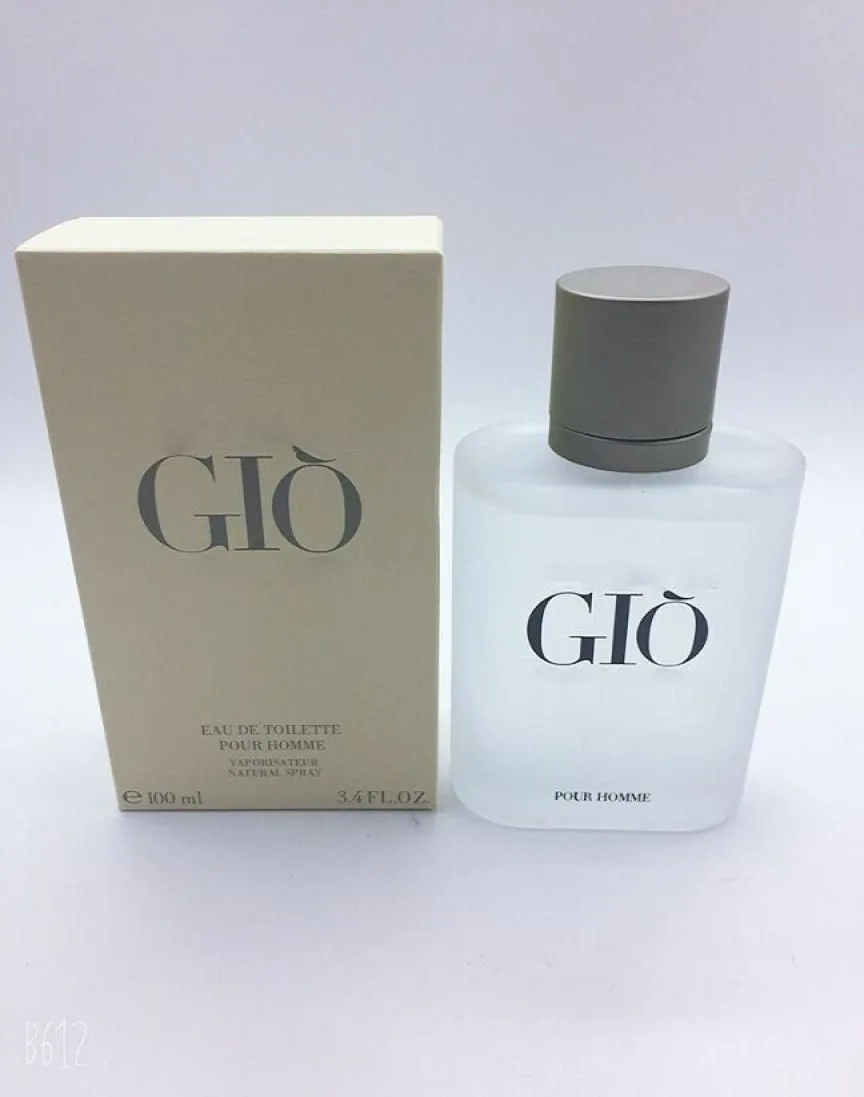 Berömd parfym doft för man Gio Pour Homme Men Eau de toilette Parfum Spray 100 Ml 34Floz Fast Ship7359468