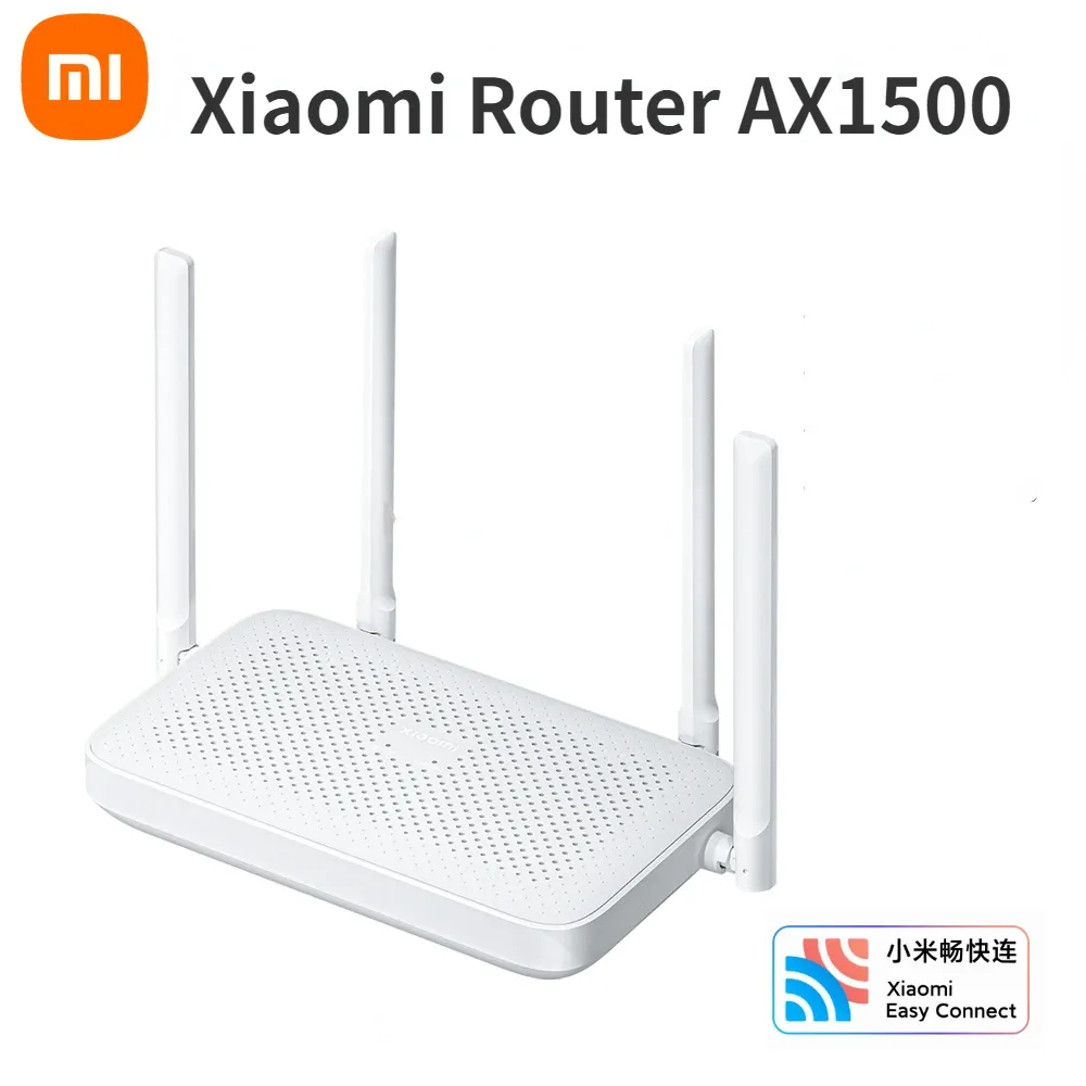 Routeurs Xiaomi routeur AX1500 Wifi routeur système de maille WiFi 6 2.4G5G double bande Gigabit Ethernet Port MiWifi fonctionne avec l'application Mi Home
