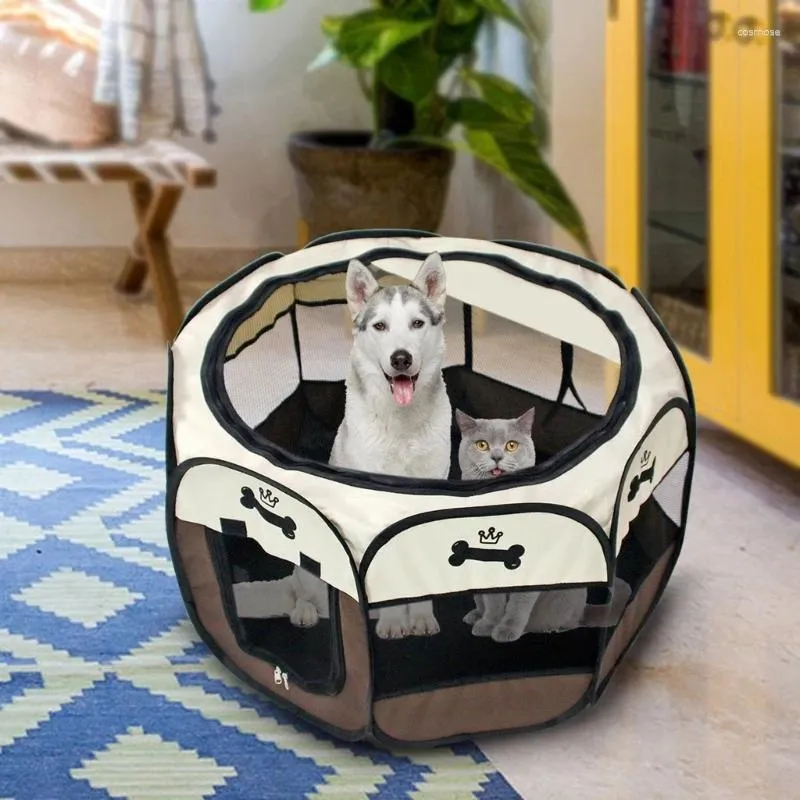 Cat Carriers Octagonal Pets Playtent Puppy Cloth Kennel Cats House Tent For Outdoor Indoor