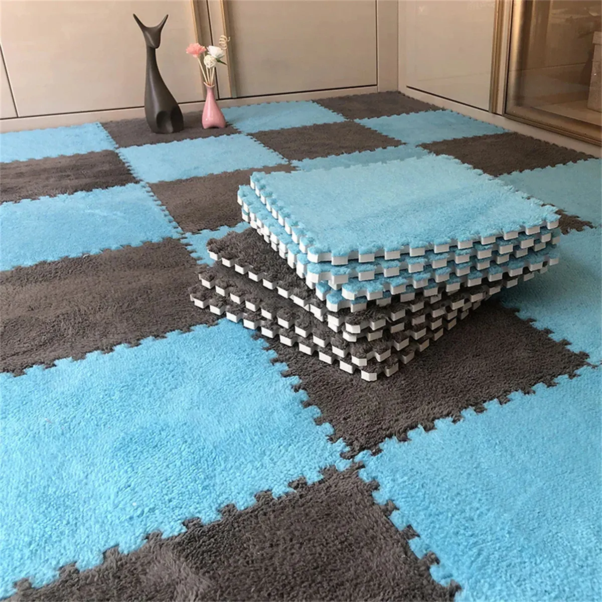 20pcs Activities Mat For Baby Soft Plush Kids Carpet Childrens Play Rugs Toys EVA Foam Babies Puzzle Interlock Floor Mats 30* 240322
