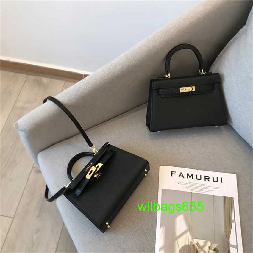 Ky Tote Bags Sac à main en cuir de luxe de confiance Mini sac personnalisé deuxième génération polyvalent noir petit sac en peau de vache portable une épaule Ob ont le logo HB97