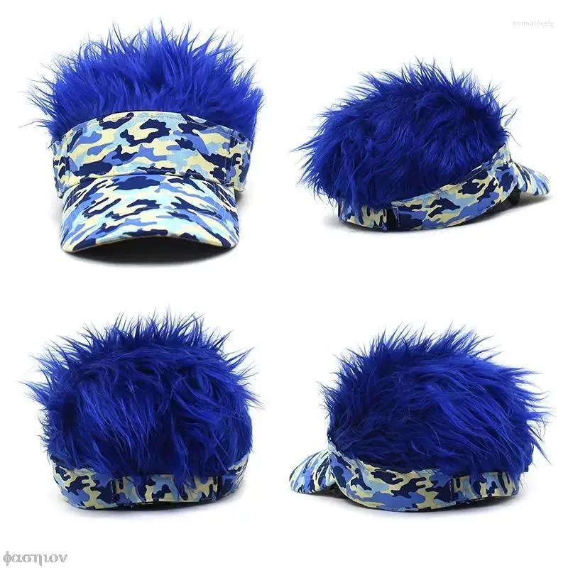 Berets 2024 Baseball Cap With Spiked Hairs Wig Hat Wigs Men Women Casual Concise Sunshade Adjustable Sun Visor