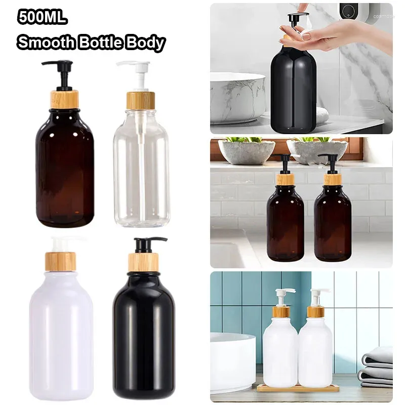 Distributeur de savon liquide épais de 500ml, 2 pièces, pompe à shampoing rechargeable, bouteille de Lotion, réservoir de lavage des mains, accessoires de salle de bains