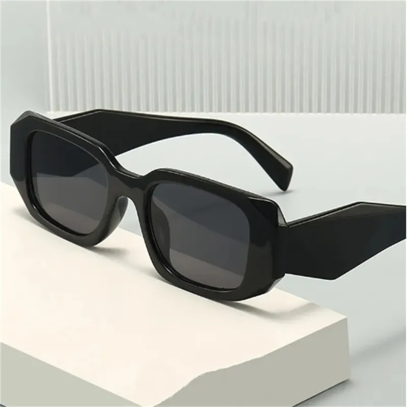 Sunglasses for Woman Black Designer Sunglass Metal Letters Fashion Men Accessories Two Style Large Frame with Box
