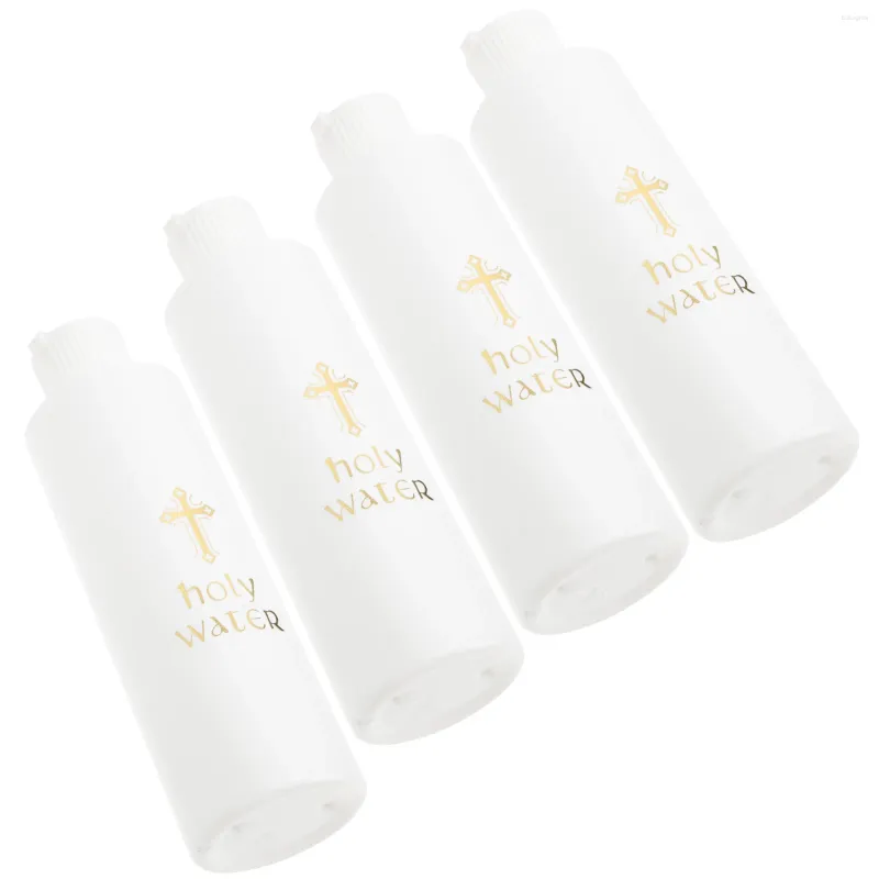 Vazen 4 stuks Heilige Waterfles Huishoudelijke Doop Accessoire Geschenken Delicate Professionele Kleine Plastic Container Taart Draagbaar