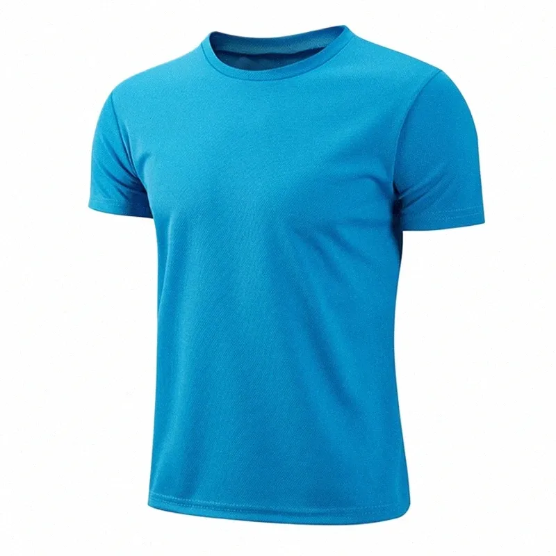 maglietta estiva per uomo casual t-shirt bianca uomo manica corta top traspirante tee maglietta da palestra ad asciugatura rapida maglia da calcio abbigliamento maschile x6sl #