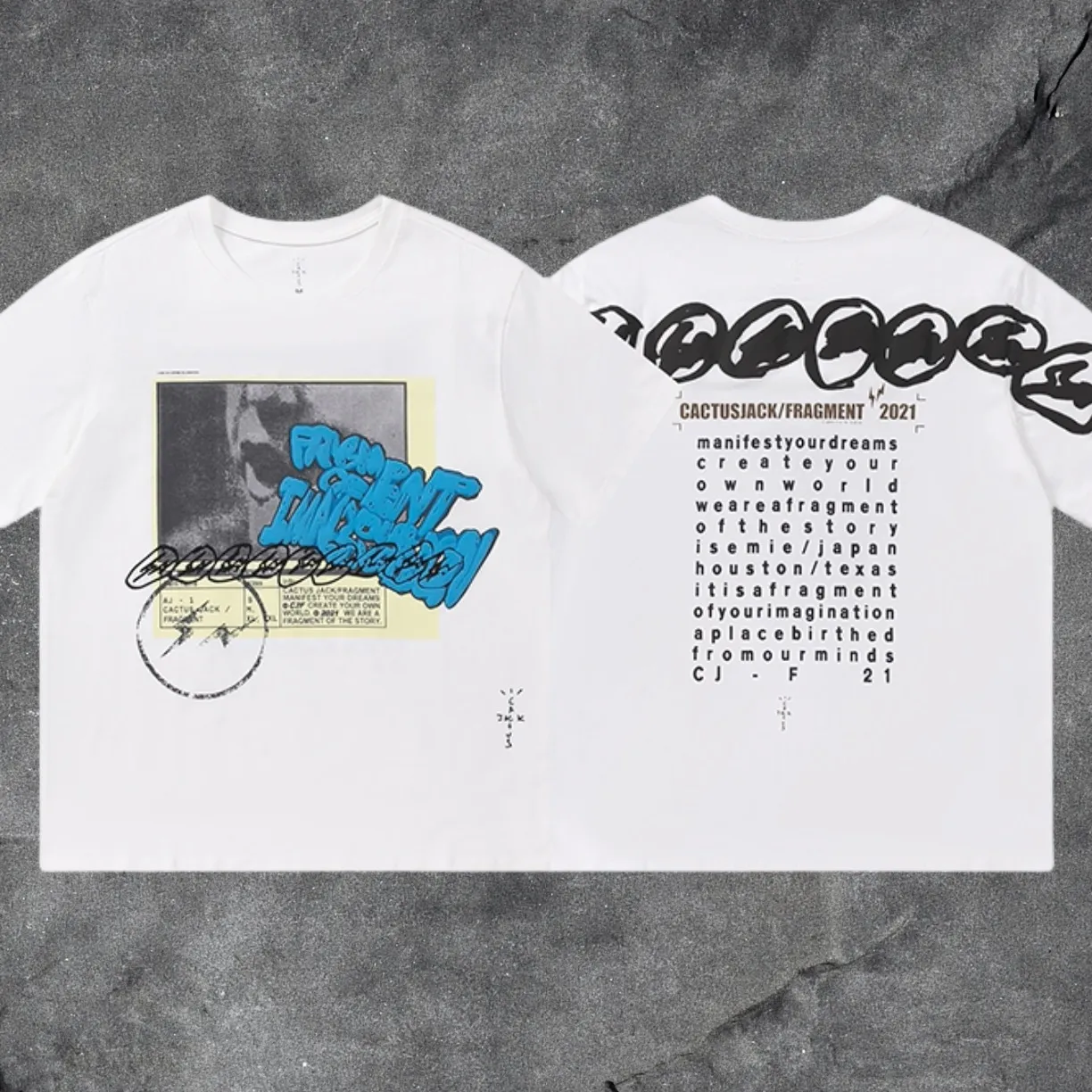 Travis Scott T-Shirt Herren - Hip Hop Grafik Shirt Streetwear