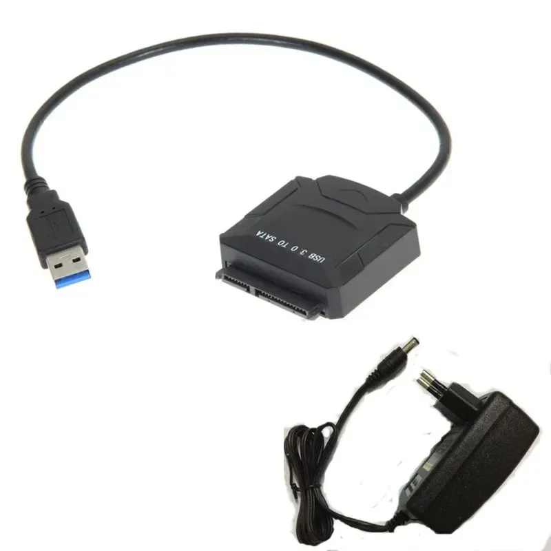 NEW ANPWOO 2.5/3.5 Inch Computer Hard Drive Data Cable SATA To USB 3.0 Easy Drive Cable with Power Adapter