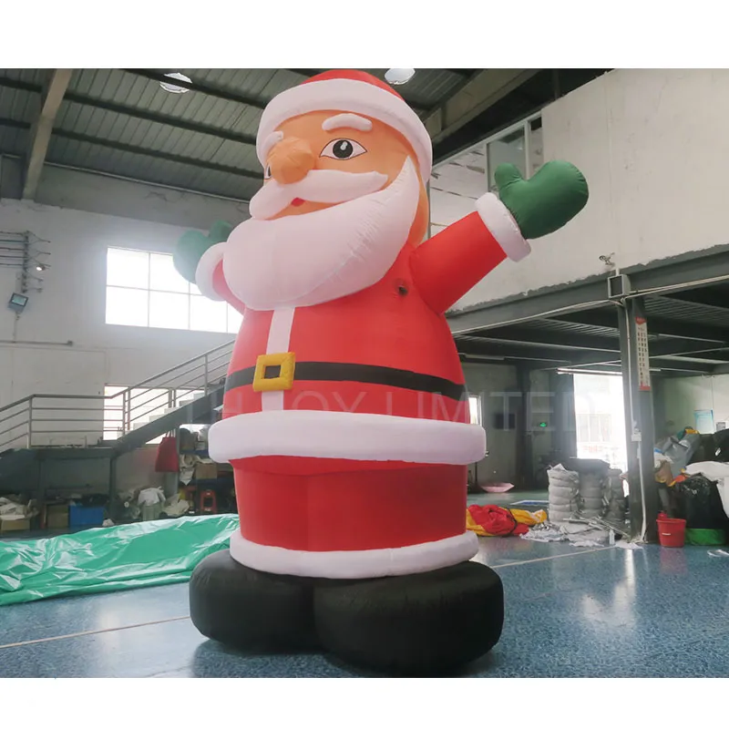 卸売無料船アウトドアゲームアクティビティ6M 20フィート大きなインフレータブルサンタクロースファーストクリスマスインフレータブルホリデー広告用バルーン