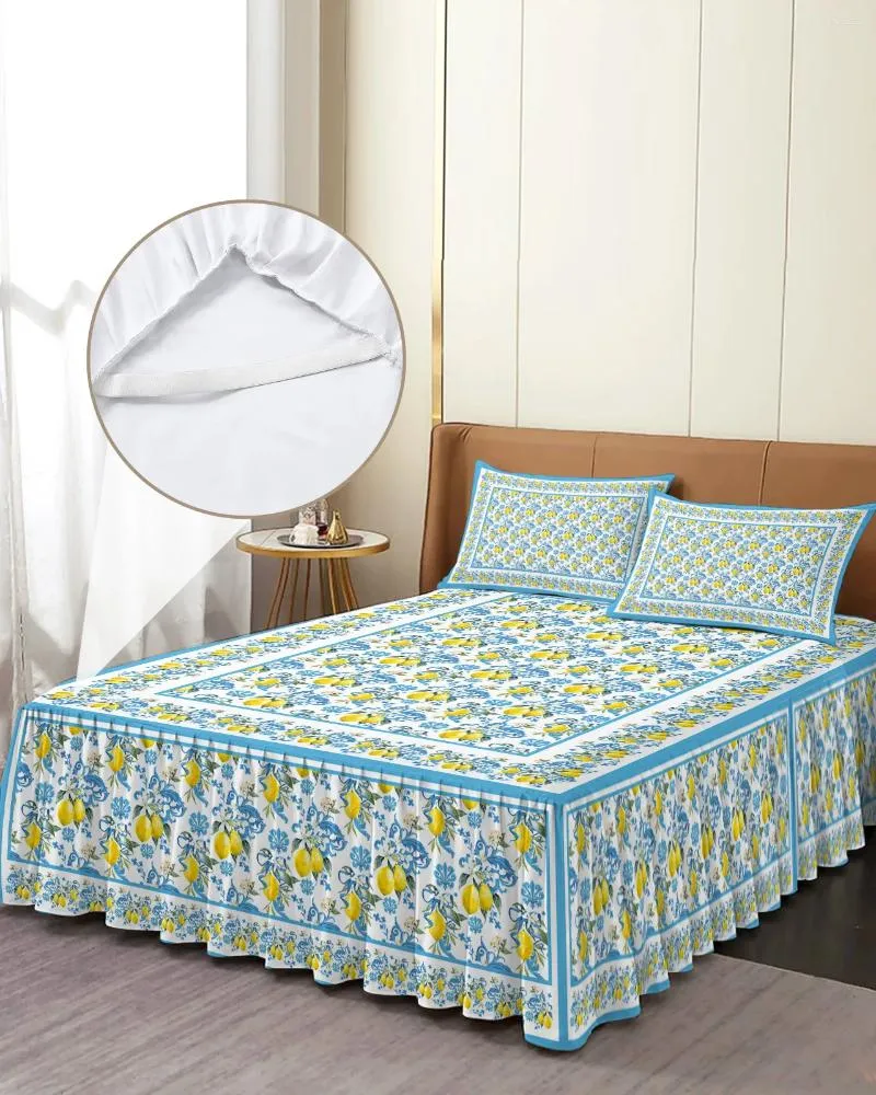 Юбка на кровать и украшение в стиле барокко, эластичное покрывало с наволочками, наматрасник, комплект постельного белья, простыня