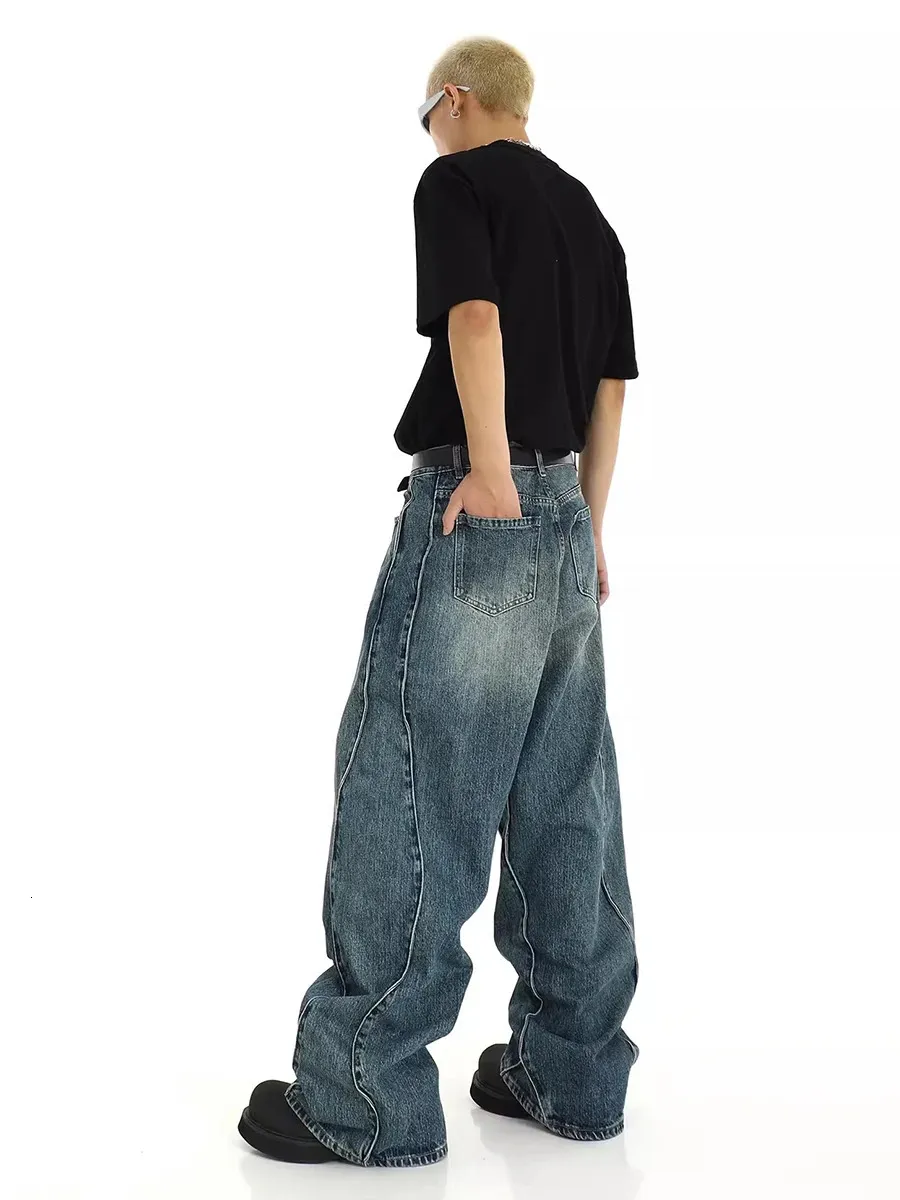 DHgate.com:REDDACHiC Twisted Seam Men Baggy Jeans Retro Blue DHgate.com:REDDACHiC Twisted Seam Men Baggy Jeans Retro Blue