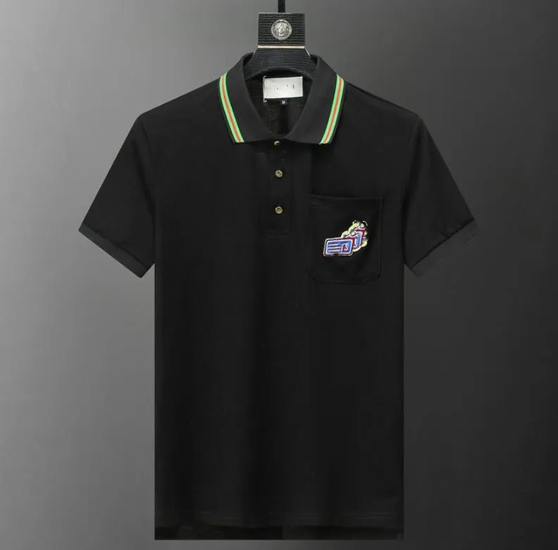 Designer Polos Hommes Casual Polo Mode Serpent Abeille Imprimer Broderie T-shirt High Street Marque Vêtements