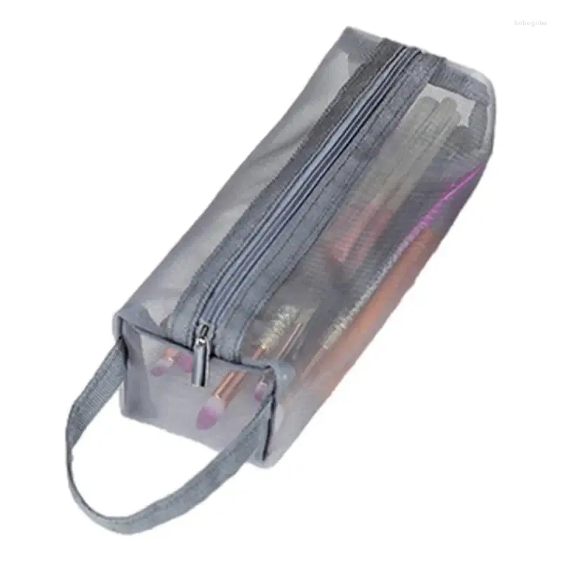 Opbergtassen Reizen Duidelijke Make-up Tas Mesh Toilet Cosmetische Transparante Organisator Draagbaar