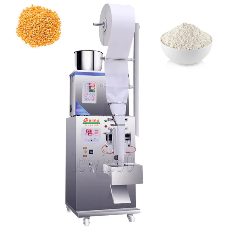 Commercial Fully Automatic Particle Powder Packaging Machine Three Side Sealing Weighing Filling Machine