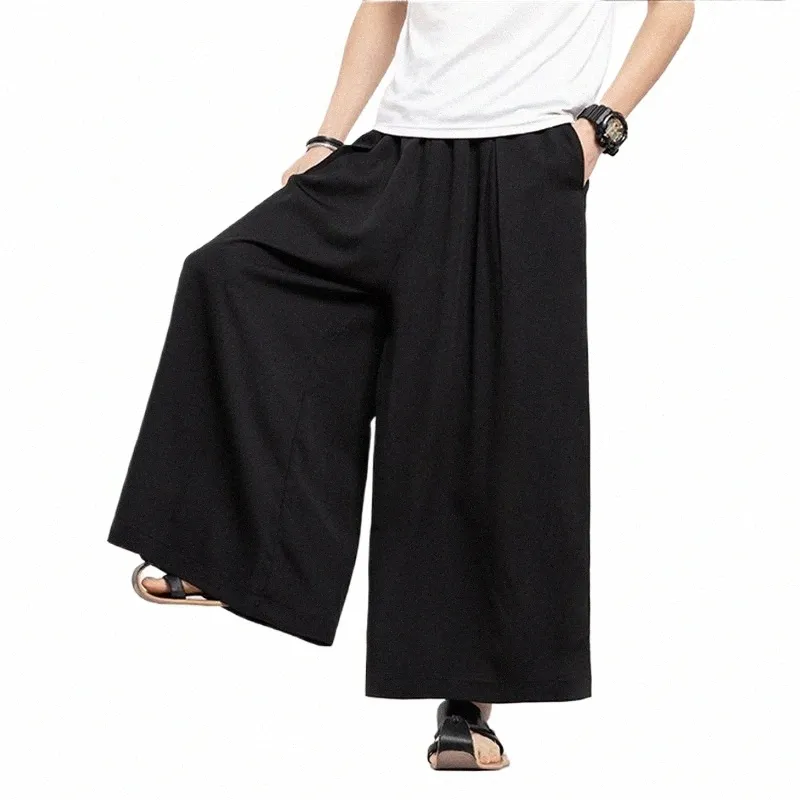 Incerun Hommes Pantalons à jambes larges Couleur unie Joggeurs en vrac Pantalons à taille élastique Hommes Streetwear Vintage 2024 Pantalon Lg décontracté S-5XL q0Ia #