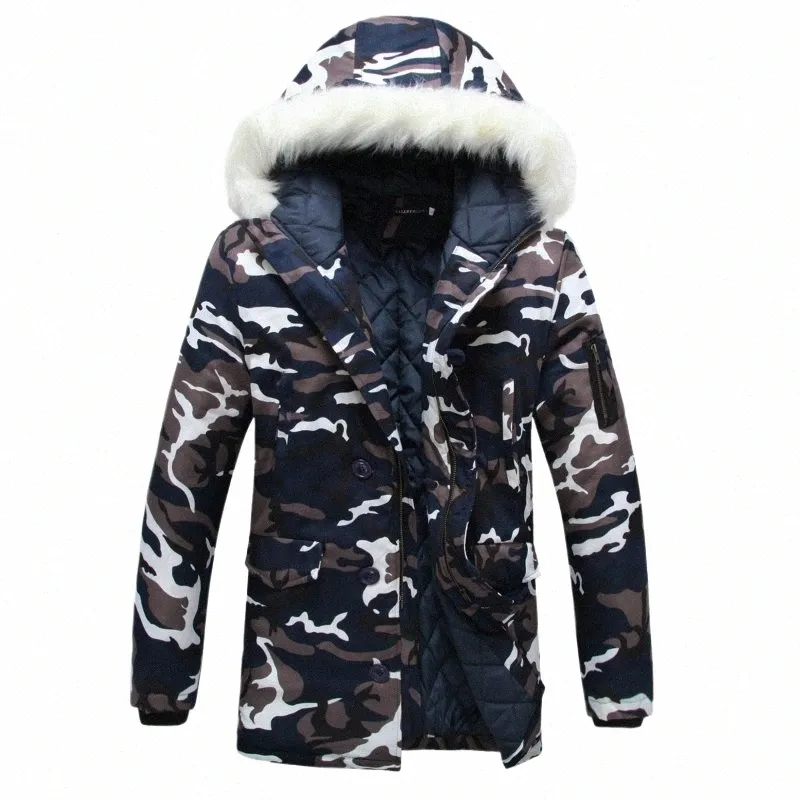 Camoue Down Parka Jassen 2023 Mannen Parka Kapmantel Mannelijke Bontkraag Parka Winterjas Mannen Militaire Down Overjas u0Jz #